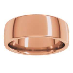 10K Rose 7 mm Comfort-Fit European-Style Band Size 18