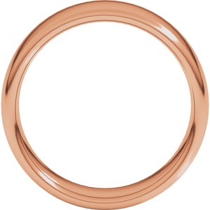 10K Rose 7 mm Comfort-Fit European-Style Band Size 19