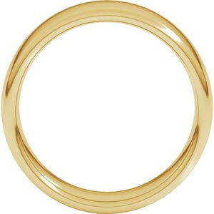 10K Yellow 7 mm Comfort-Fit European-Style Band Size 9