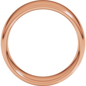 14K Rose 8 mm Comfort-Fit European-Style Band Size 4