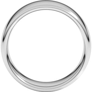 10K White 8 mm Comfort-Fit European-Style Band Size 19.5