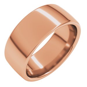 10K Rose 8 mm Comfort-Fit European-Style Band Size 18