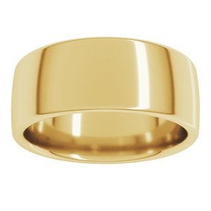 18K Yellow 8 mm Comfort-Fit European-Style Band Size 4