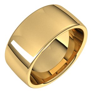 10K Yellow 9 mm Comfort-Fit European-Style Band Size 11