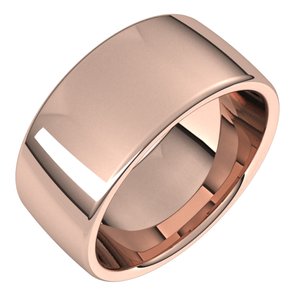 18K Rose 9 mm Comfort-Fit European-Style Band Size 8.5