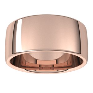 14K Rose 9 mm Comfort-Fit European-Style Band Size 12