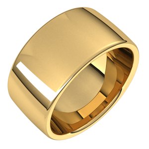 14K Yellow 10 mm Comfort-Fit European-Style Band Size 17.5