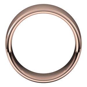 10K Rose 10 mm Comfort-Fit European-Style Band Size 6