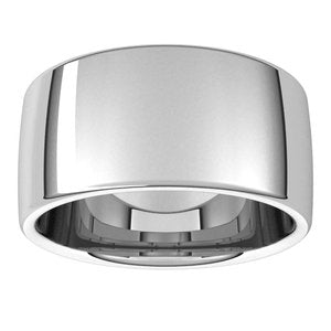 18K White 10 mm Comfort-Fit European-Style Band Size 11