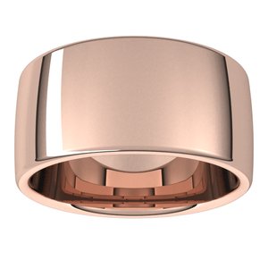 18K Rose 10 mm Comfort-Fit European-Style Band Size 9.5