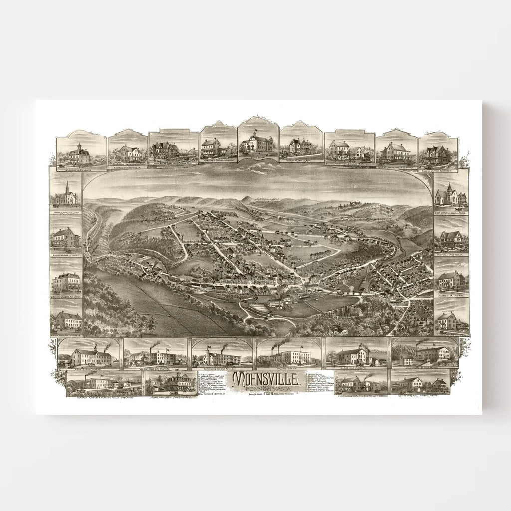 Vintage Map of Mohrsville, Pennsylvania 1898