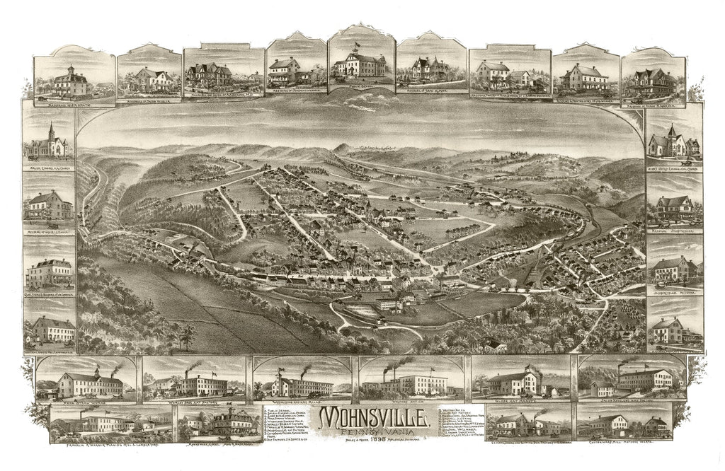 Vintage Map of Mohrsville, Pennsylvania 1898