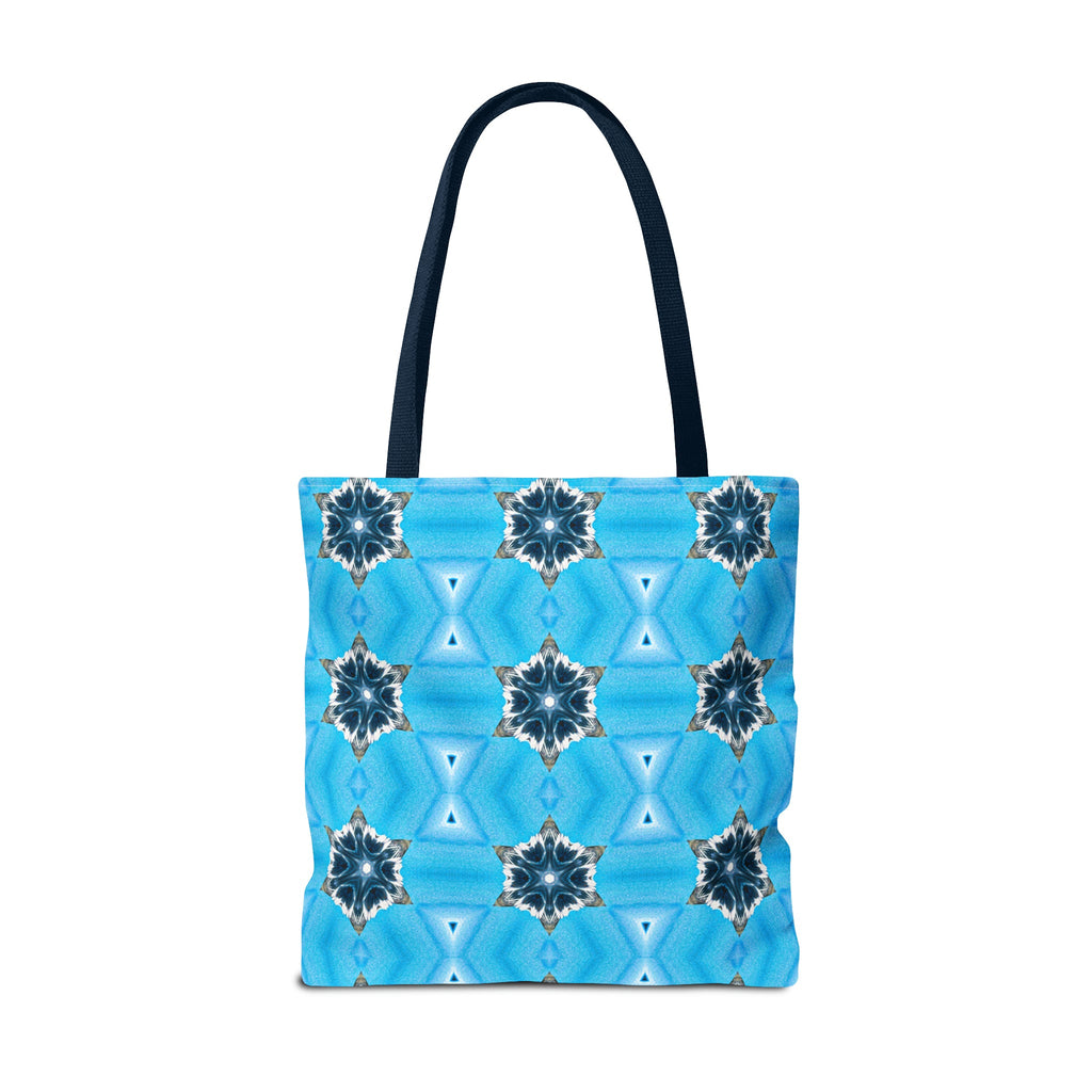 Blue Diamond Pattern Printed Tote Bag