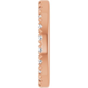 14K Rose Gold 7 mm ID 1/6 CTW Natural Diamond French-Set Earring Jackets – image 3