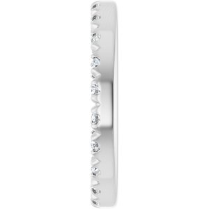 Platinum 7 mm ID 1/6 CTW Natural Diamond French-Set Earring Jackets – image 3