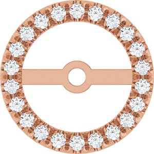 14K Rose Gold 7 mm ID 1/5 CTW Lab-Grown Diamond French-Set Earring Jackets
