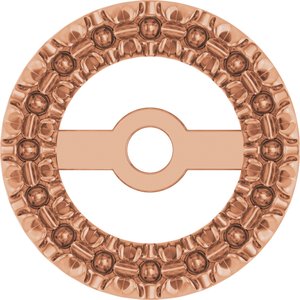 10K Rose Gold 1 mm Round 4.6 mm ID French-Set Earring Jacket Mounting – image 2