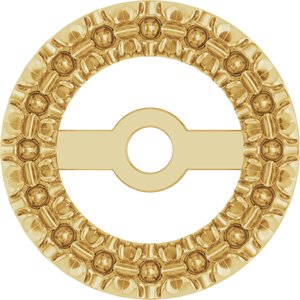 14K Yellow Gold 1 mm Round 4.6 mm ID French-Set Earring Jacket Mounting – image 2