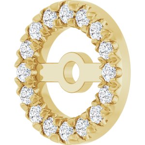 10K Yellow Gold 1 mm Round 4.6 mm ID French-Set Earring Jacket Mounting – image 3