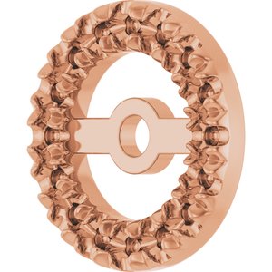 18K Rose Gold 1 mm Round 4.6 mm ID French-Set Earring Jacket Mounting – image 4