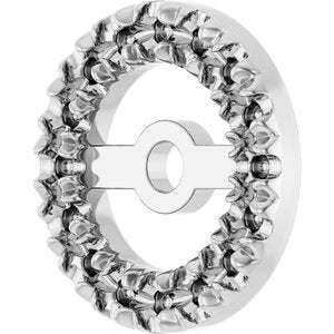 18K White Gold 1 mm Round 4.6 mm ID French-Set Earring Jacket Mounting – image 4