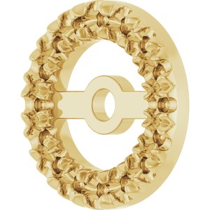 18K Yellow Gold 1 mm Round 4.6 mm ID French-Set Earring Jacket Mounting – image 4