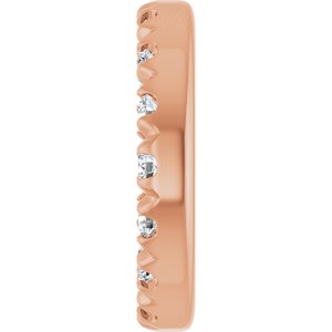 18K Rose Gold 1 mm Round 4.6 mm ID French-Set Earring Jacket Mounting – image 5
