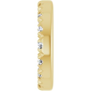 18K Yellow Gold 1 mm Round 4.6 mm ID French-Set Earring Jacket Mounting – image 5