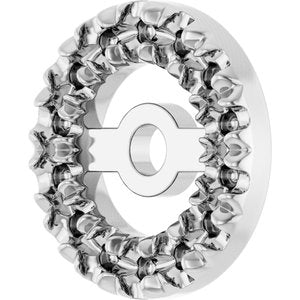 10K White Gold 1 mm Round 3.6 mm ID French-Set Earring Jacket Mounting – image 4