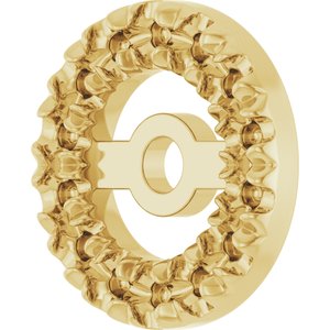 14K Yellow Gold 1 mm Round 3.6 mm ID French-Set Earring Jacket Mounting – image 4