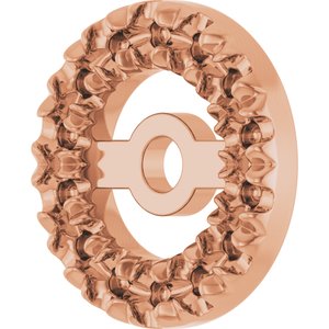 18K Rose Gold 1 mm Round 3.6 mm ID French-Set Earring Jacket Mounting – image 4