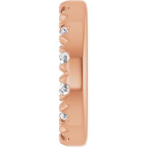 10K Rose Gold 1 mm Round 3.6 mm ID French-Set Earring Jacket Mounting – image 5