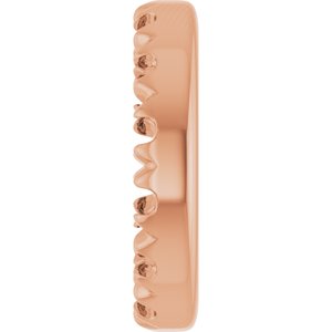 18K Rose Gold 1 mm Round 3.6 mm ID French-Set Earring Jacket Mounting – image 6