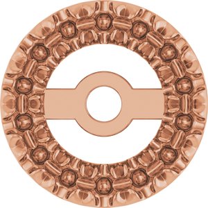 18K Rose Gold 1 mm Round 3.6 mm ID French-Set Earring Jacket Mounting – image 2