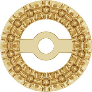 14K Yellow Gold 1 mm Round 3.6 mm ID French-Set Earring Jacket Mounting – image 2