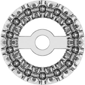 Continuum Sterling Silver 1 mm Round 3.6 mm ID French-Set Earring Jacket Mounting – image 2