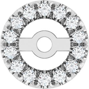 Continuum Sterling Silver 1 mm Round 3.6 mm ID French-Set Earring Jacket Mounting