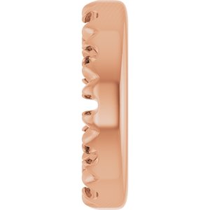18K Rose Gold 1 mm Round 3 mm ID French-Set Earring Jacket Mounting – image 6