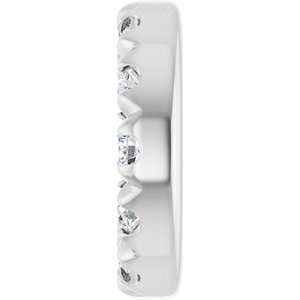 10K White Gold 1 mm Round 3 mm ID French-Set Earring Jacket Mounting – image 5