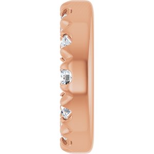 14K Rose Gold 3 mm ID 1/10 CTW Natural Diamond French-Set Earring Jackets – image 3