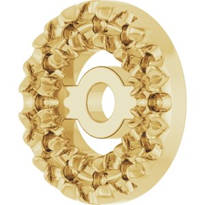 14K Yellow Gold 1 mm Round 3 mm ID French-Set Earring Jacket Mounting – image 4
