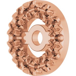 18K Rose Gold 1 mm Round 3 mm ID French-Set Earring Jacket Mounting – image 4