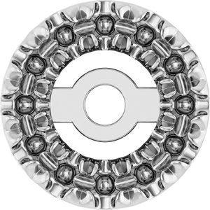 18K White Gold 1 mm Round 3 mm ID French-Set Earring Jacket Mounting – image 2