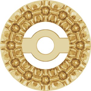 18K Yellow Gold 1 mm Round 3 mm ID French-Set Earring Jacket Mounting – image 2
