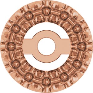 18K Rose Gold 1 mm Round 3 mm ID French-Set Earring Jacket Mounting – image 2