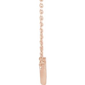 14K Rose Gold .05 CTW Natural Diamond Petite Double Interlocking Heart 16-18" Necklace