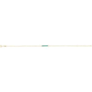 14K Rose Gold Natural Turquoise Bar 6 1/2-7 1/2" Bracelet – image 2