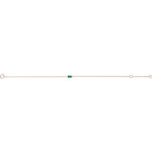 14K Rose Gold Lab-Grown Emerald 6 1/2-7 1/2" Bracelet – image 2