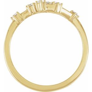 14K Yellow Gold 1/6 CTW Natural Diamond Libra Constellation Ring