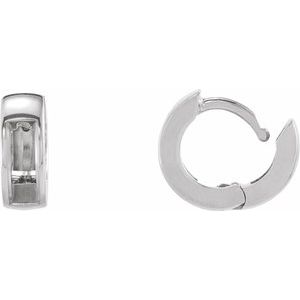 14K White Gold 2 mm Round Channel-Set 10 mm Hoop Earring Mounting – image 3